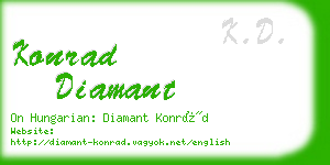 konrad diamant business card